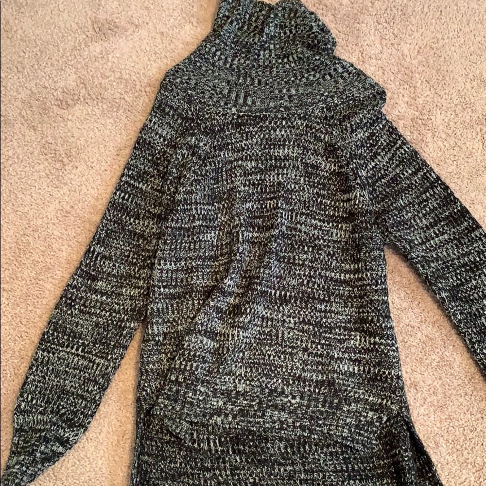 Gray heathered cowl neck sweater